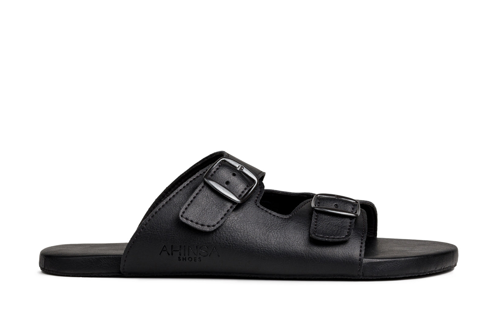 Black slip on sandals on sale