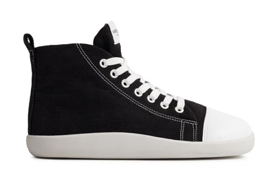 Damen-Barfuß-Sneaker Street Ankle Hanf Schwarz