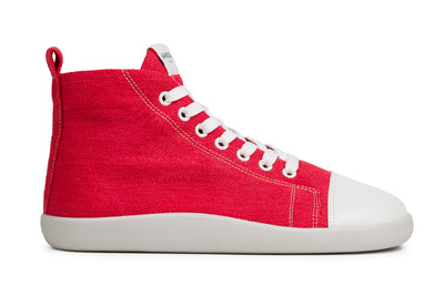 Damen-Barfuß-Sneaker Street Ankle Hanf Rot